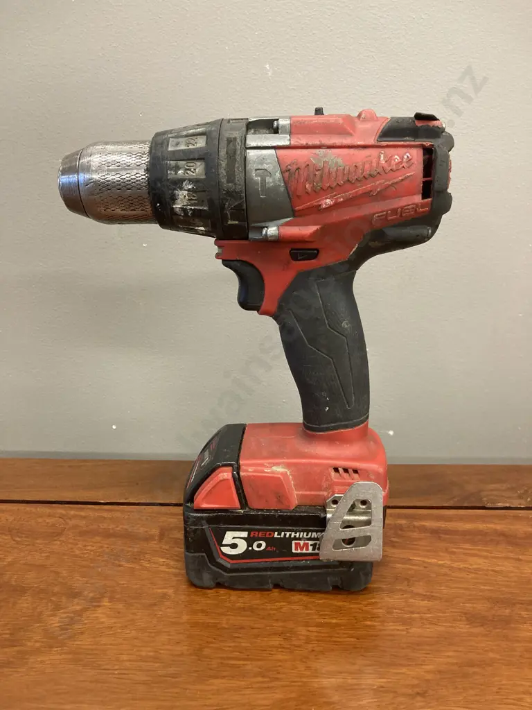 Milwaukee 18V M18 FUEL™ 13mm Hammer Drill / Driver M18FPD & 5.0Ah Red Lithium-Ion Battery (No Charger) Image 1++
